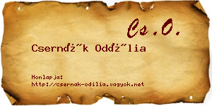 Csernák Odília névjegykártya